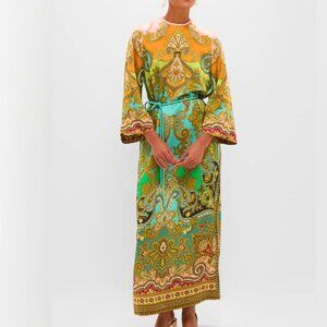 Alemais Multi Clemenza Silk Midi Dress